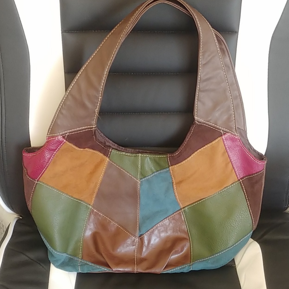 Mondo Feaux Leather and Suede Shoulder Bag